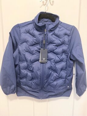Maelreg Kids' Quilted Hybrid Puffer Jacket in Blue